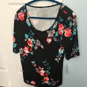 Apt. 9 Pink Fitted Blouse with 3/4 Sleeves